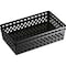 Oic Stackable Supply Basket, Black, Plastic, 10.1" W, 2.4" H OIC26202 - alternate 1